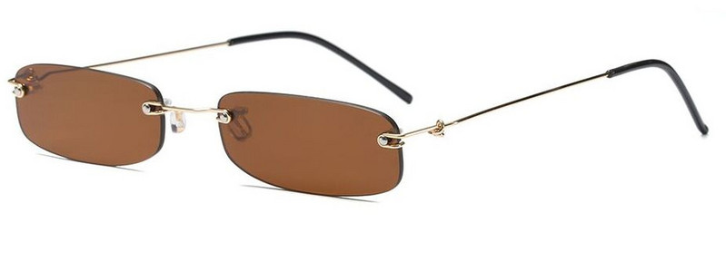 RunBird uske sunčane naočale za muškarce bez okvira ljeto 2018. Crveno plave crne pravokutne sunčane naočale za žene Malo lice Hot Selling 1534R