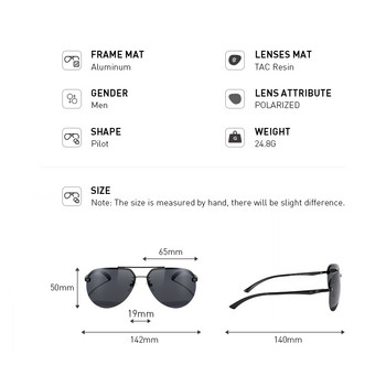 MERRYS DESIGN Classic Pilot Polarized γυαλιά ηλίου για άνδρες Γυναικεία κράμα αλουμινίου Rimless πλαίσιο UV400 Protection S8281N
