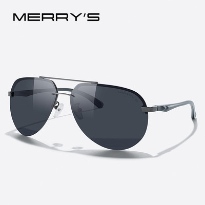 MERRYS DESIGN Classic Pilot polarizirane sunčane naočale za muškarce Žene Okvir bez okvira od aluminijske legure UV400 zaštita S8281N