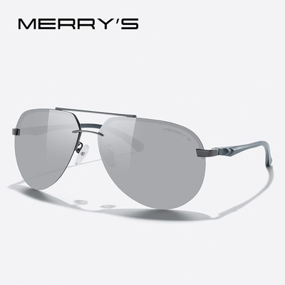 MERRYS DESIGN Classic Pilot polarizirane sunčane naočale za muškarce Žene Okvir bez okvira od aluminijske legure UV400 zaštita S8281N