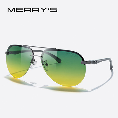 MERRYS DESIGN Classic Pilot polarizirane sunčane naočale za muškarce Žene Okvir bez okvira od aluminijske legure UV400 zaštita S8281N