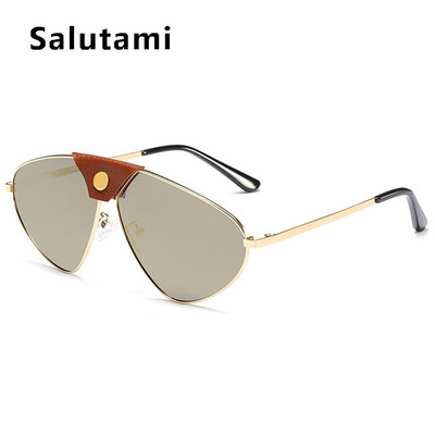 Polarizirane muške sunčane naočale 2022. Nova luksuzna marka Sunčane naočale s okvirom od pu kože Ženske vintage punk sunčane naočale s ogledalom Chic nijanse