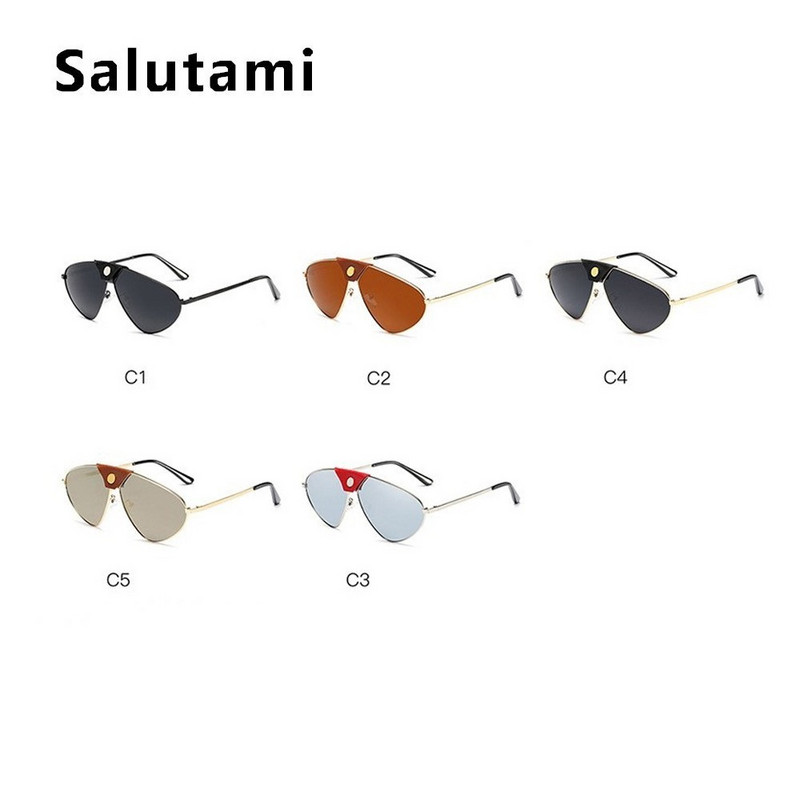 Polarizirane muške sunčane naočale 2022. Nova luksuzna marka Sunčane naočale s okvirom od pu kože Ženske vintage punk sunčane naočale s ogledalom Chic nijanse