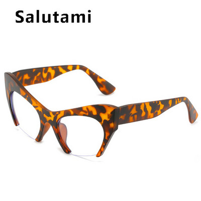 Vintage poluokvir Anti-blue Light naočale za žene Novi jedinstveni leopard print mačje oko okvir računalnih naočala ženske nijanse