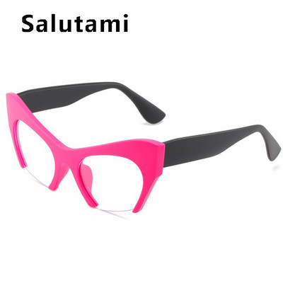 Vintage poluokvir Anti-blue Light naočale za žene Novi jedinstveni leopard print mačje oko okvir računalnih naočala ženske nijanse