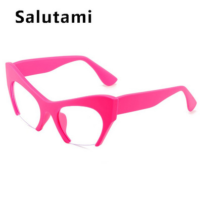 Vintage poluokvir Anti-blue Light naočale za žene Novi jedinstveni leopard print mačje oko okvir računalnih naočala ženske nijanse