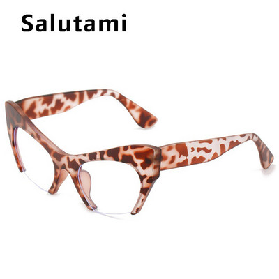 Vintage poluokvir Anti-blue Light naočale za žene Novi jedinstveni leopard print mačje oko okvir računalnih naočala ženske nijanse