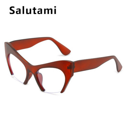 Vintage poluokvir Anti-blue Light naočale za žene Novi jedinstveni leopard print mačje oko okvir računalnih naočala ženske nijanse