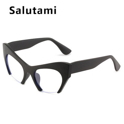 Vintage poluokvir Anti-blue Light naočale za žene Novi jedinstveni leopard print mačje oko okvir računalnih naočala ženske nijanse