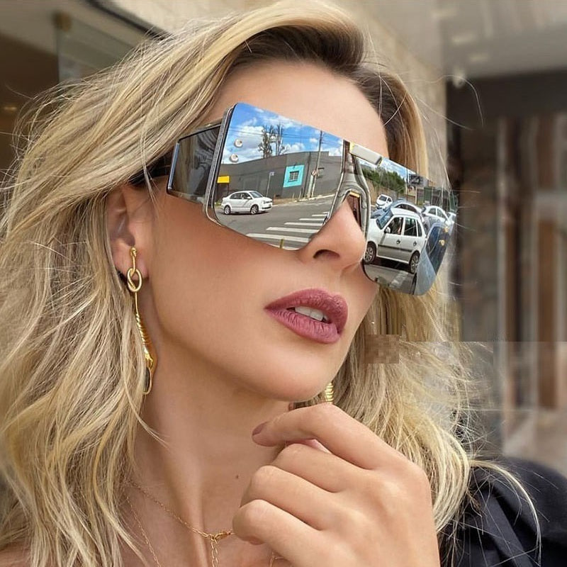 Italia de lux eleganti ochelari de soare pătrați mari femei Shield Shadow Bărbați ochelari de designer de marcă supradimensionați Ochelari de soare zonnebril dames