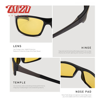 20/20 Νέα ανδρικά γυαλιά ηλίου Night Vision Επώνυμα σχεδιαστής μόδας Polarized Night Driving Enhanced Light αντιθαμβωτικά γυαλιά PL295