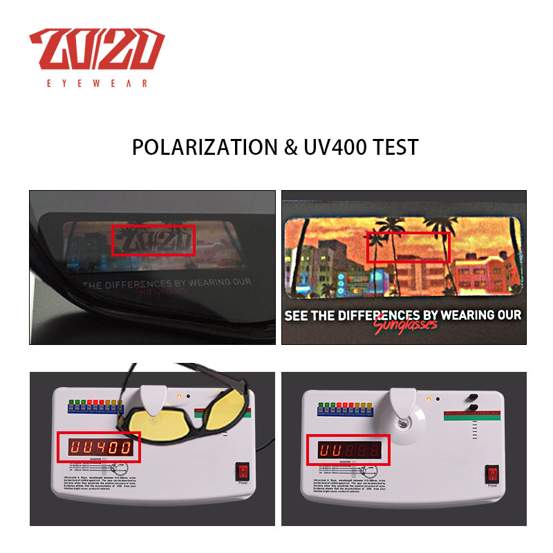 20/20 Ochelari de soare noi cu viziune nocturnă pentru bărbați, de designer de marcă, polarizați, pentru conducere de noapte, cu lumină îmbunătățită, ochelari anti-orbire PL295