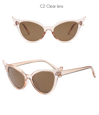 Brand WHO CUTIE 2018. Vintage 90-ih Unikatne mačkaste sunčane naočale Ženske seksi crvene okvire Retro crne Cateye sunčane naočale Poklon OM594