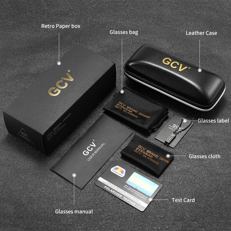 GCV márka 2021 új férfi és női divat, fejlett, finom négyzet alakú keretes GM napszemüvegek antiultraibolya UV400 polarizált luxus