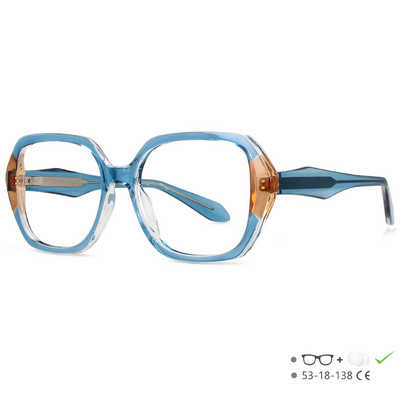 54474 Ženske mačkaste naočale s plavim svjetlom, vintage plastični okvir od titana s velikim okvirom za računalne naočale, dioptrijske naočale