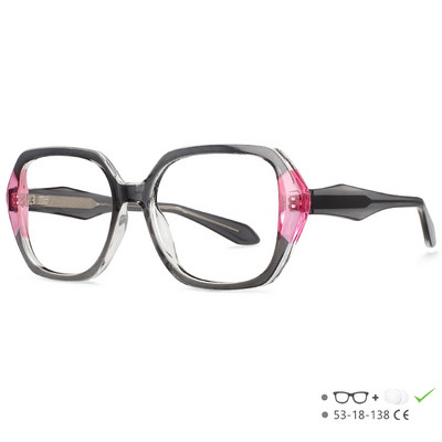 54474 Ženske mačkaste naočale s plavim svjetlom, vintage plastični okvir od titana s velikim okvirom za računalne naočale, dioptrijske naočale