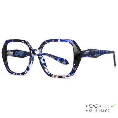 54474 Ženske mačkaste naočale s plavim svjetlom, vintage plastični okvir od titana s velikim okvirom za računalne naočale, dioptrijske naočale