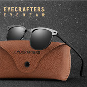 EYECRAFTERS 2020 Мъжки очила Ретро поляризирани слънчеви очила Vintage Alloy Fashion Driving UV400 Mirrored Sunglasses Eyewear HD