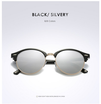 Ochelari de soare rotunzi polarizați maro broaște țestoasă de lux Ochelari de soare rotunzi de conducere pentru bărbați și femei Ochelari de soare semi-fără rame Gafas De Sol