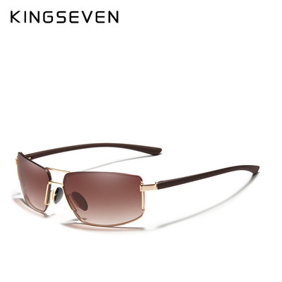 KINGSEVEN Brand Design UV400 Слънчеви очила Gradient Men Women Driving Male Square Sun Glasses Stainless steel Eyewear Oculos Gafas