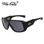 WHO CUTIE 2018 Sport Shield Ochelari de soare Bărbați Brand Designer Clasici ONE PIECE Driving Bărbați Ochelari de soare pătrați Nuanțe oculos OM283B