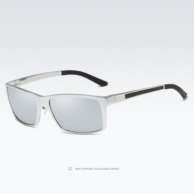 HGR-H sunčane naočale s aluminijskom i magnezijevom polarizacijom, muške visokokvalitetne četvrtaste sunčane naočale s proljetnim šarkama, muške lagane gafas KD173