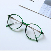 Oranžid läbipaistvad ümmargused prillid Läbipaistva objektiiviga õpilaste prillid Vintage luksuslikud optilised prillid, raam Müopia Nerd Meeste prillid