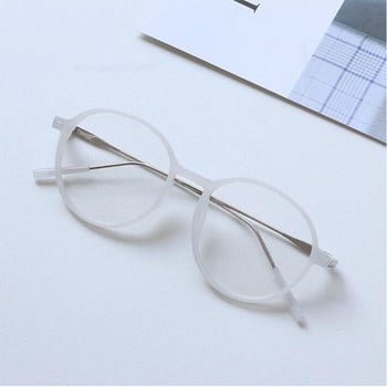 Оранжеви прозрачни кръгли очила Прозрачни лещи Студентски очила Винтидж луксозни рамки за оптични очила Късогледство Nerd Мъжки очила