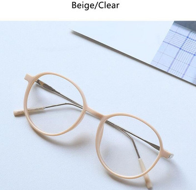 Oranžid läbipaistvad ümmargused prillid Läbipaistva objektiiviga õpilaste prillid Vintage luksuslikud optilised prillid, raam Müopia Nerd Meeste prillid