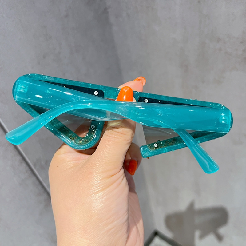 Маркови дизайнерски дамски слънчеви очила Y2K с лична геометрия, хип-хоп очила за мъже Bling Party Eyewear gafas de sol mujer