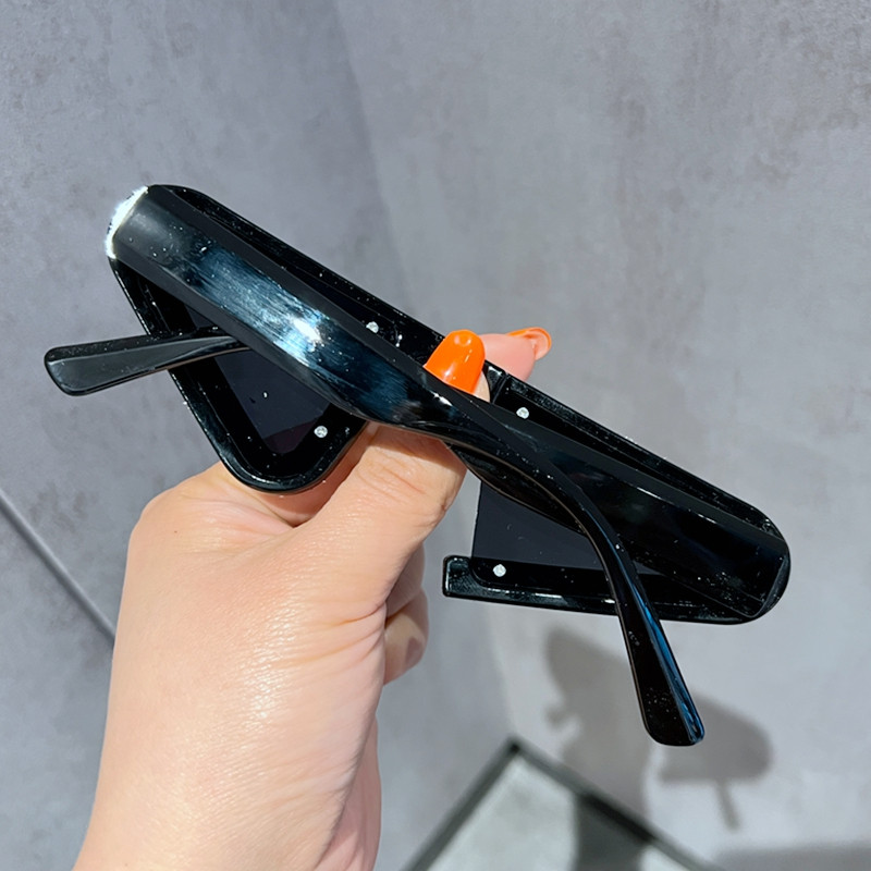 Маркови дизайнерски дамски слънчеви очила Y2K с лична геометрия, хип-хоп очила за мъже Bling Party Eyewear gafas de sol mujer