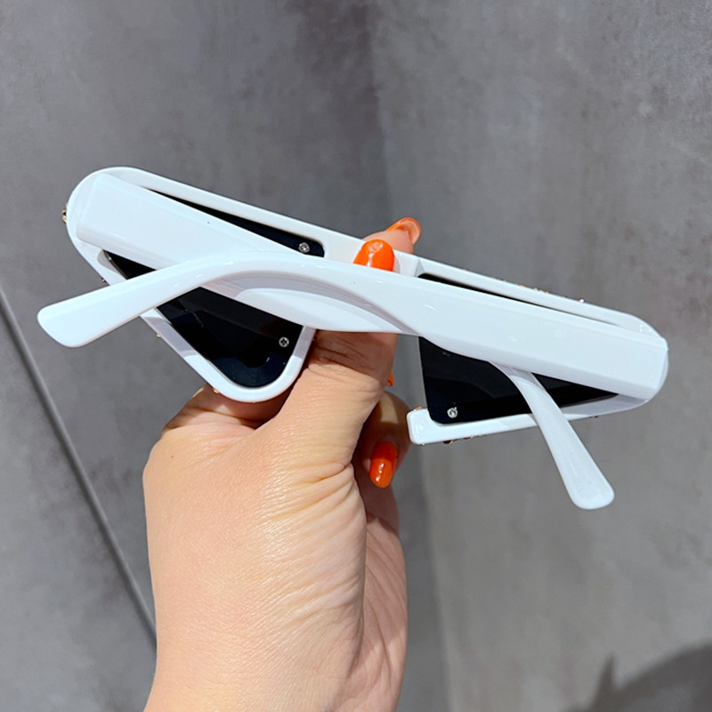 Маркови дизайнерски дамски слънчеви очила Y2K с лична геометрия, хип-хоп очила за мъже Bling Party Eyewear gafas de sol mujer