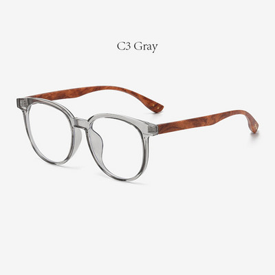 mimiyou TR90 ümmargune raam Meeste puidutaoline Grain Anti Blue Light Optilised prillid Naiste prilliraam UV400 Arvutiprillid