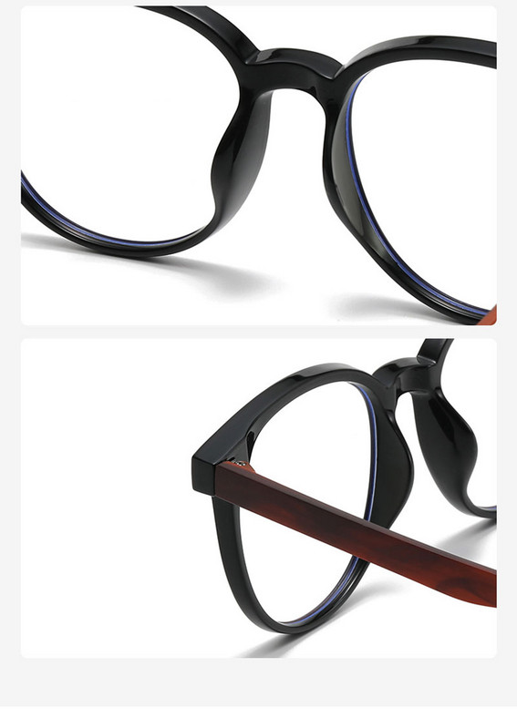 mimiyou TR90 ümmargune raam Meeste puidutaoline Grain Anti Blue Light Optilised prillid Naiste prilliraam UV400 Arvutiprillid