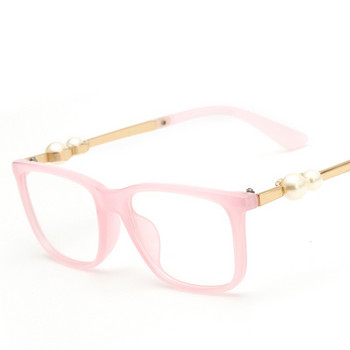 Модни дамски очила LONSY Оптична рамка Перлена квадратна рамка за очила Ретро очила Компютърни очила Прозрачни прозрачни очила