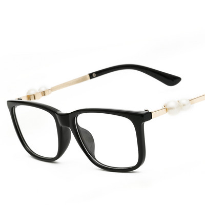 LONSY Modne ženske naočale Optički okvir Biserni kvadratni okvir Naočale Retro naočale Računalne naočale Prozirne prozirne naočale