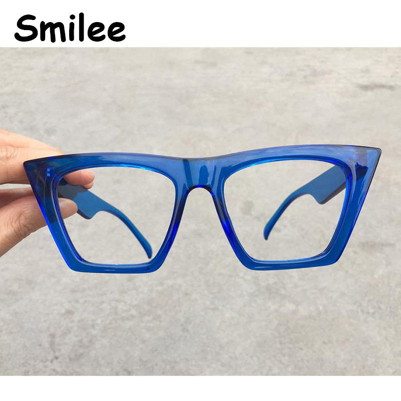 Be objektyvo Cat Eye Frames Mados dizaineris Juoda Mėlyna Trumparegystė Nerd Akinių rėmeliai Moteriški Akinių Rėmeliai Optiniai katės akių akiniai