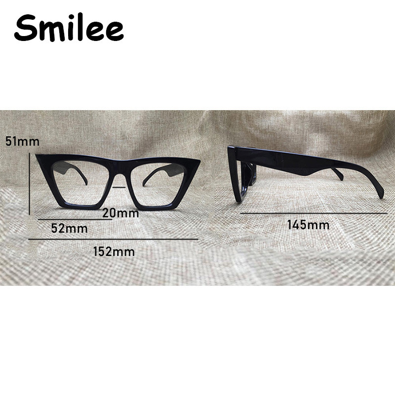 Be objektyvo Cat Eye Frames Mados dizaineris Juoda Mėlyna Trumparegystė Nerd Akinių rėmeliai Moteriški Akinių Rėmeliai Optiniai katės akių akiniai