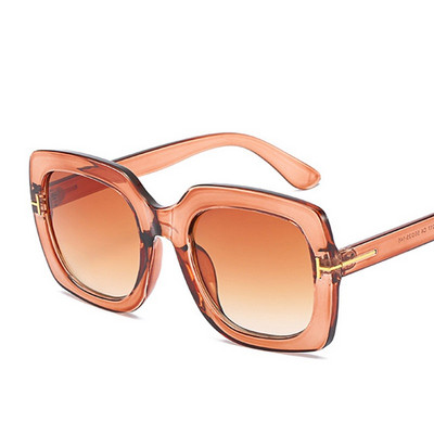 Prevelike metalne T sunčane naočale Ženske luksuzne marke Četvrtaste sunčane naočale za žene Seksi vintage Leopard nijanse Naočale zonnebril dame