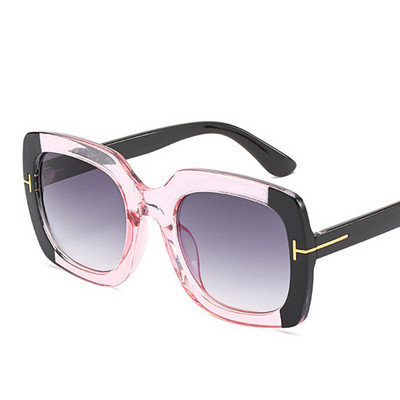 Prevelike metalne T sunčane naočale Ženske luksuzne marke Četvrtaste sunčane naočale za žene Seksi vintage Leopard nijanse Naočale zonnebril dame