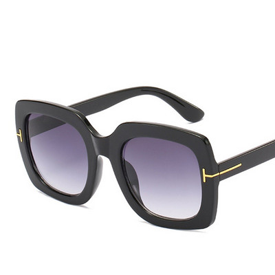 Prevelike metalne T sunčane naočale Ženske luksuzne marke Četvrtaste sunčane naočale za žene Seksi vintage Leopard nijanse Naočale zonnebril dame