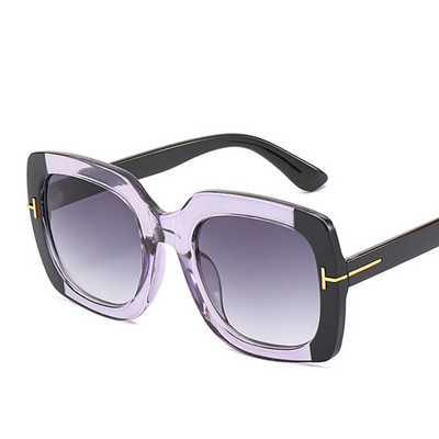 Prevelike metalne T sunčane naočale Ženske luksuzne marke Četvrtaste sunčane naočale za žene Seksi vintage Leopard nijanse Naočale zonnebril dame