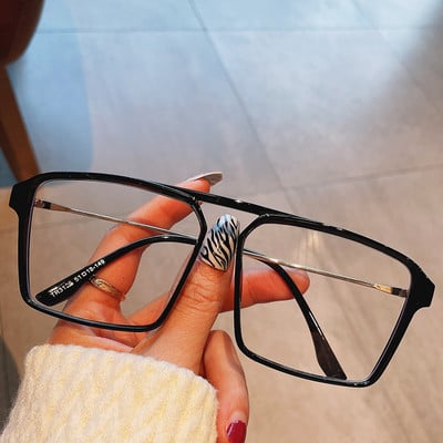 Retro ülikerge TR90 silmaraam Rxable lühinägelikkus meeste naiste luksuslikud prilliraamid dekoratiivsed okulaarid läbipaistva objektiiviga