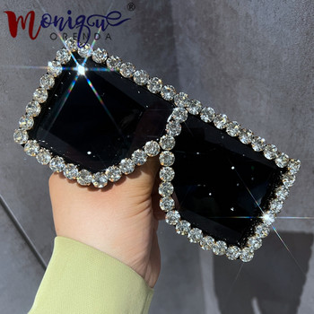 Γυναικεία γυαλιά ηλίου πολυτελείας Diamond 2022 Fashion Big Frame Γυαλιά ηλίου Γυναικεία Diamond Gorgeous Eyewear gafas de sol mujer