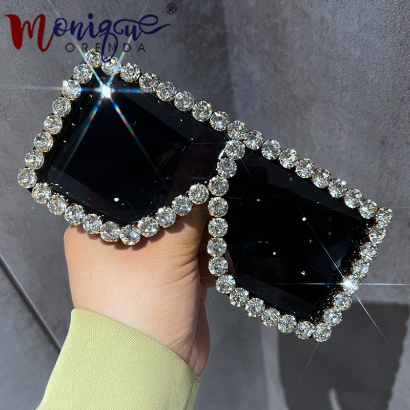 Luxus gyémánt napszemüvegek női 2022 divatos nagy keretű napszemüvegek női gyémánt gyönyörű szemüvegek gafas de sol mujer