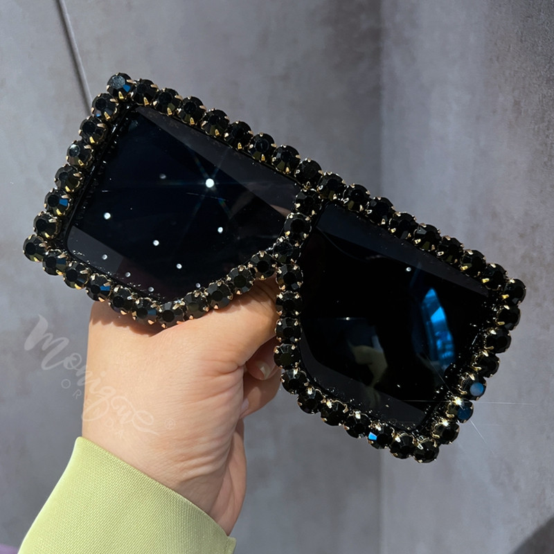 Luxus gyémánt napszemüvegek női 2022 divatos nagy keretű napszemüvegek női gyémánt gyönyörű szemüvegek gafas de sol mujer