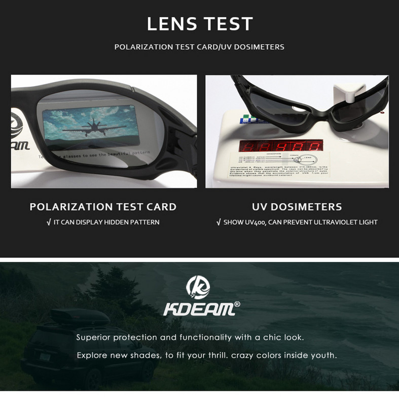 2022 KDEAM nou-nouță ochelari de soare polarizați pentru sport în aer liber de lux pentru bărbați la modă pentru femei Ochelari de pescuit TUNA ALLEY Design ergonomic