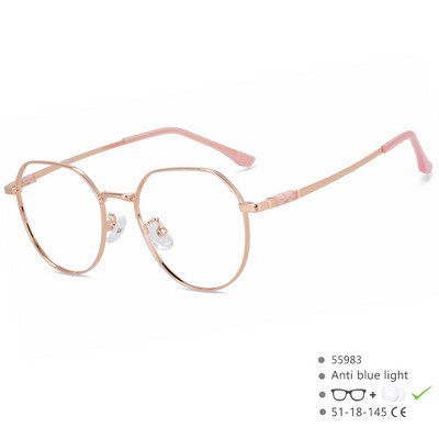 55983 Itin lengvi elastingi optiniai akinių rėmeliai Moterų biuro receptiniai akiniai katės akių moteriški lydinio akiniai