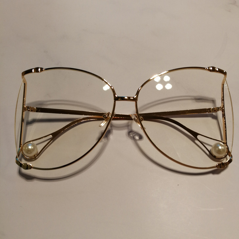 Moderne nove vintage velike metalne šuplje sunčane naočale Ženske brend dizajnerske modne luksuzne biserne sunčane naočale Ženske nijanse