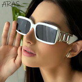 Modne klasične pravokutne sunčane naočale Ženske 2023. Luksuzna marka Sunčane naočale s lancem i nogom Ženske trendi punk pravokutne sunčane naočale Muške